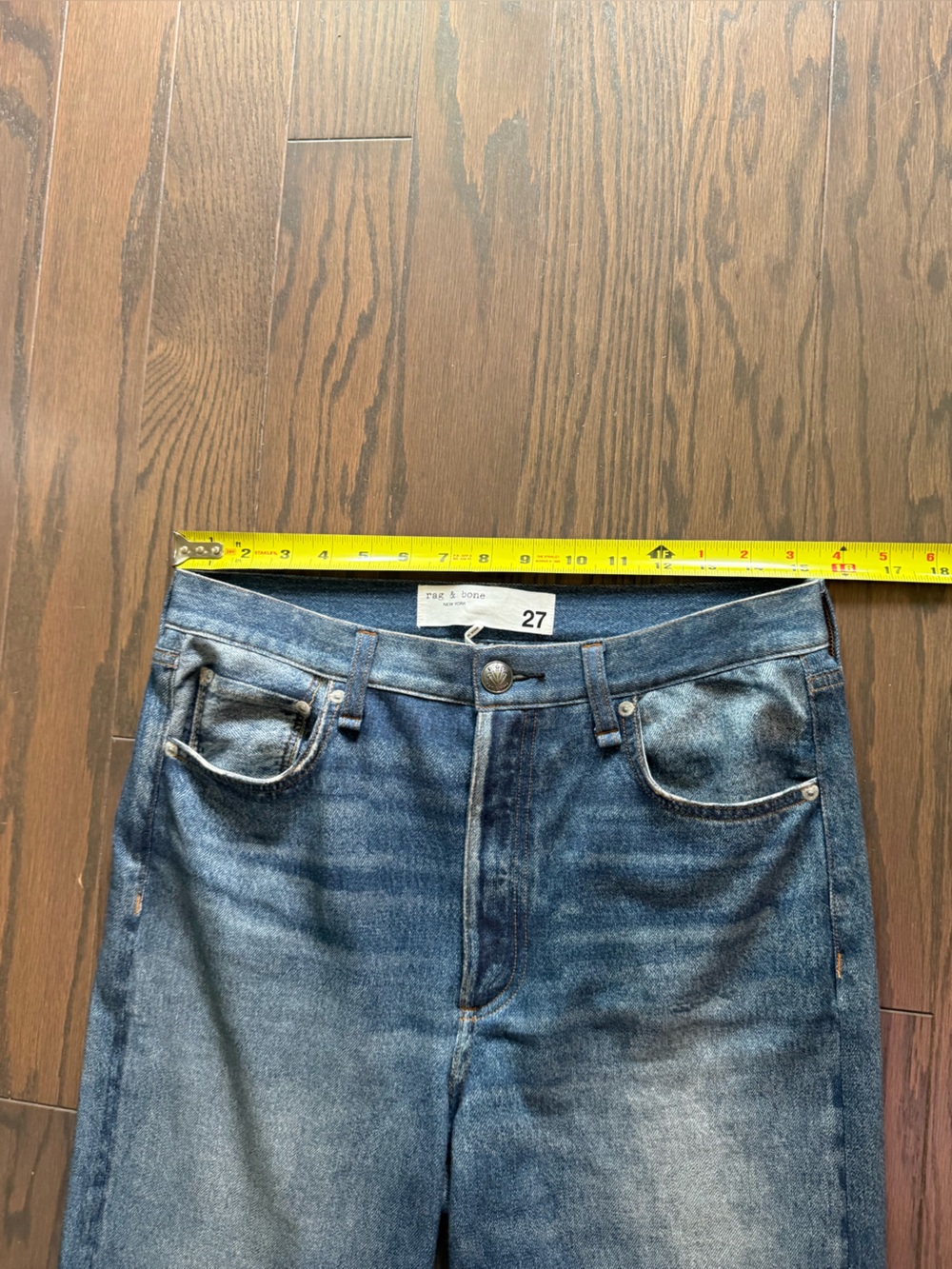 RAG & BONE rb Miramar Wide-Leg Sweatpant Jean Size 27 - Picture 4 of 12